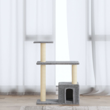 vidaXL világosszürke macskabútor szizál kaparófákkal 70 cm macskafelszerelés