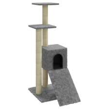 vidaXL világosszürke macskabútor szizál kaparófákkal 92 cm (171513) macskafelszerelés