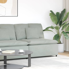 vidaXL világosszürke moduláris kanapé középső modul párnákkal 100 cm bútor
