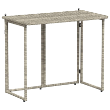 vidaXL világosszürke polyrattan összecsukható kerti asztal 90x51x75 cm (4108258) kerti bútor
