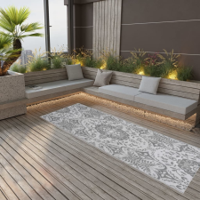 vidaXL világosszürke PP kültéri szőnyeg 80 x 250 cm lakástextília