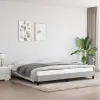 vidaXL Világosszürke szövet ágykeret 200x200 cm