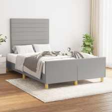 vidaXL Világosszürke szövet ágykeret fejtámlával 120 x 200 cm ágy és ágykellék