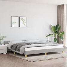 vidaXL Világosszürke szövet ágykeret fejtámlával 200x200 cm ágy és ágykellék