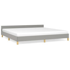 vidaXL világosszürke szövet ágykeret fejtámlával 200x200 cm (347439) ágy és ágykellék