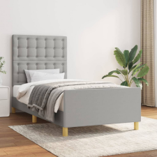 vidaXL Világosszürke szövet ágykeret fejtámlával 80 x 200 cm ágy és ágykellék