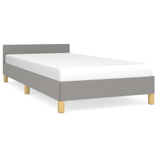 vidaXL világosszürke szövet ágykeret fejtámlával 80 x 200 cm (347367) ágy és ágykellék