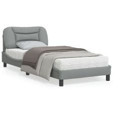 vidaXL világosszürke szövet ágykeret fejtámlával 90 x 190 cm ágy és ágykellék