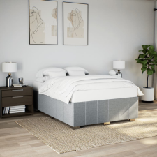 vidaXL világosszürke szövet ágykeret matrac nélkül 140x200 cm ágy és ágykellék