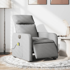 vidaXL világosszürke szövet dönthető elektromos masszázsfotel masszázsfotel