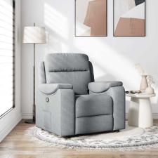 vidaXL világosszürke szövet dönthető fotel bútor