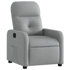 vidaXL világosszürke szövet dönthető fotel (374197) bútor