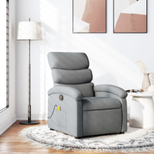 vidaXL világosszürke szövet dönthető masszázsfotel masszázsfotel