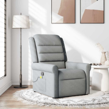 vidaXL világosszürke szövet dönthető masszázsfotel masszázsfotel