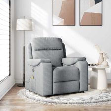vidaXL világosszürke szövet dönthető masszázsfotel masszázsfotel