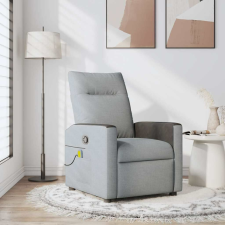 vidaXL világosszürke szövet dönthető masszázsfotel masszázsfotel