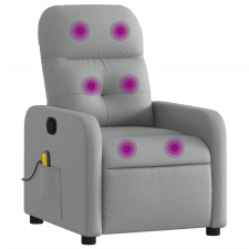 vidaXL világosszürke szövet dönthető masszázsfotel (374206) masszázsfotel