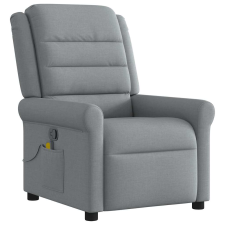 vidaXL világosszürke szövet dönthető masszázsfotel (4015646) masszázsfotel