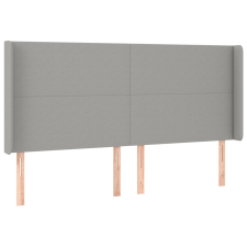 vidaXL világosszürke szövet fejtámla szárnyakkal 163x16x118/128 cm (3119306) ágy és ágykellék