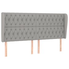 vidaXL világosszürke szövet fejtámla szárnyakkal 183x23x118/128 cm (3118306) ágy és ágykellék
