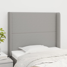 vidaXL világosszürke szövet fejtámla szárnyakkal 83x16x118/128 cm ágy és ágykellék
