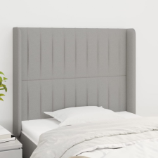 vidaXL világosszürke szövet fejtámla szárnyakkal 83x16x118/128 cm ágy és ágykellék