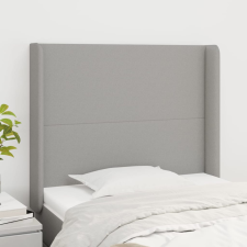 vidaXL világosszürke szövet fejtámla szárnyakkal 93x16x118/128 cm ágy és ágykellék