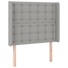 vidaXL világosszürke szövet fejtámla szárnyakkal 93x16x118/128 cm (3119996) ágy és ágykellék