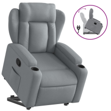 vidaXL világosszürke szövet felállást segítő dönthető fotel (3204482) bútor