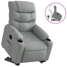 vidaXL világosszürke szövet felállást segítő dönthető fotel (3206645) bútor