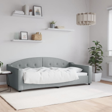 vidaXL világosszürke szövet kanapéágy 90 x 190 cm bútor