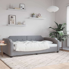 vidaXL Világosszürke szövet kanapéágy keret 100 x 200 cm ágy és ágykellék