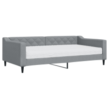 vidaXL világosszürke szövet kanapéágy matraccal 100 x 200 cm (3197413) ágy és ágykellék