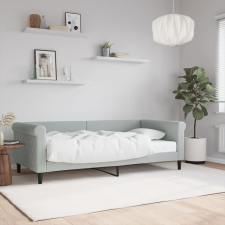 vidaXL világosszürke szövet kanapéágy matraccal 90 x 190 cm ágy és ágykellék