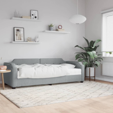 vidaXL világosszürke szövet kanapéágy matraccal 90x200 cm ágy és ágykellék