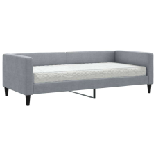 vidaXL Világosszürke szövet kanapéágy matraccal 90x200 cm bútor