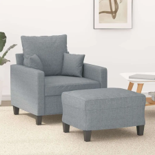 vidaXL világosszürke szövet kanapéfotel lábtartóval 60 cm bútor