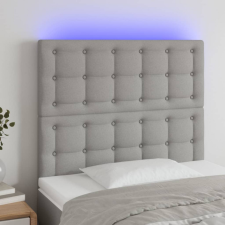 vidaXL világosszürke szövet LED-es fejtámla 100x5x118/128 cm ágy és ágykellék