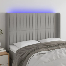 vidaXL világosszürke szövet LED-es fejtámla 147x16x118/128 cm ágy és ágykellék