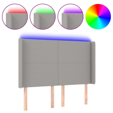 vidaXL világosszürke szövet LED-es fejtámla 147x16x118/128 cm  (3123766) ágy és ágykellék