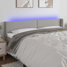 vidaXL világosszürke szövet LED-es fejtámla 163 x 16 x 78/88 cm ágy és ágykellék