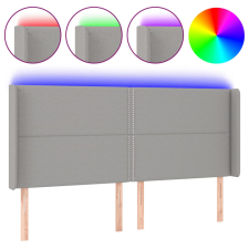 vidaXL világosszürke szövet LED-es fejtámla 163x16x118/128 cm (3123914) ágy és ágykellék