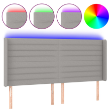 vidaXL világosszürke szövet LED-es fejtámla 183x16x118/128 cm (3124202) ágy és ágykellék