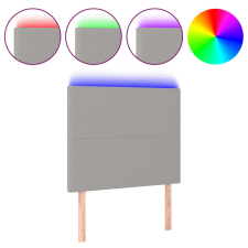 vidaXL világosszürke szövet LED-es fejtámla 90x5x118/128 cm (3122126) ágy és ágykellék