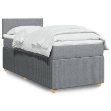 vidaXL világosszürke szövet rugós ágy matraccal 100 x 200 cm ágy és ágykellék