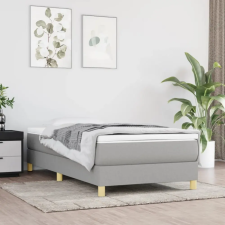 vidaXL világosszürke szövet rugós ágy matraccal 100 x 200 cm ágy és ágykellék