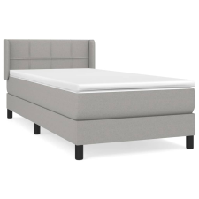 vidaXL világosszürke szövet rugós ágy matraccal 100 x 200 cm (3129689) ágy és ágykellék