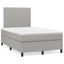 vidaXL világosszürke szövet rugós ágy matraccal 120 x 190 cm ágy és ágykellék