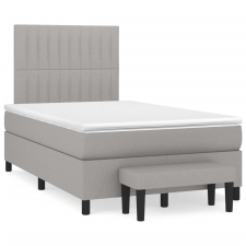 vidaXL világosszürke szövet rugós ágy matraccal 120 x 190 cm ágy és ágykellék
