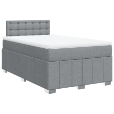 vidaXL világosszürke szövet rugós ágy matraccal 120 x 190 cm (3287021) ágy és ágykellék